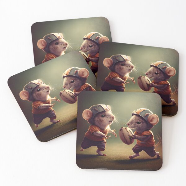 Item preview, Tiny Football Players: Mice in Helmets designed and sold by LukeAiWalker.