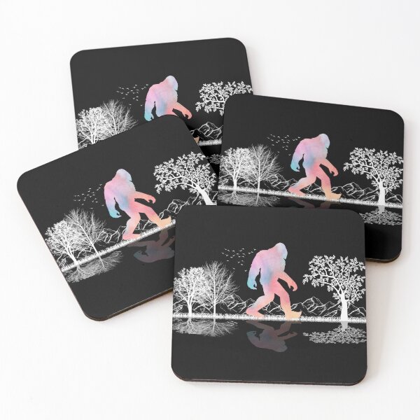 Item preview, Colorful Bigfoot Art Cute Bigfoot With Mountain And Trees For Bigfoot Lovers designed and sold by Thecitiesstore.