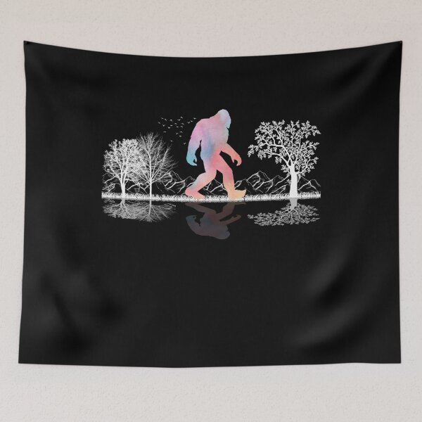 Item preview, Colorful Bigfoot Art Cute Bigfoot With Mountain And Trees For Bigfoot Lovers designed and sold by Thecitiesstore.