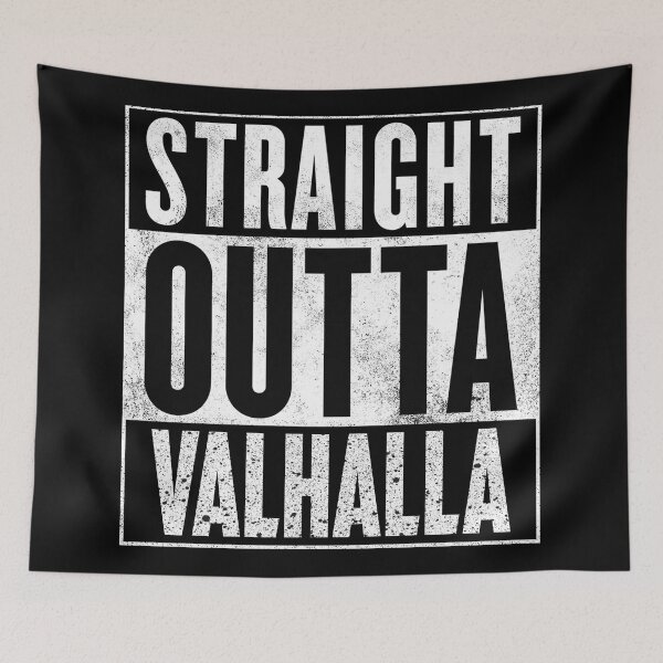 Item preview, Straight Outta Valhalla Vikings designed and sold by T-shirt-Designs.