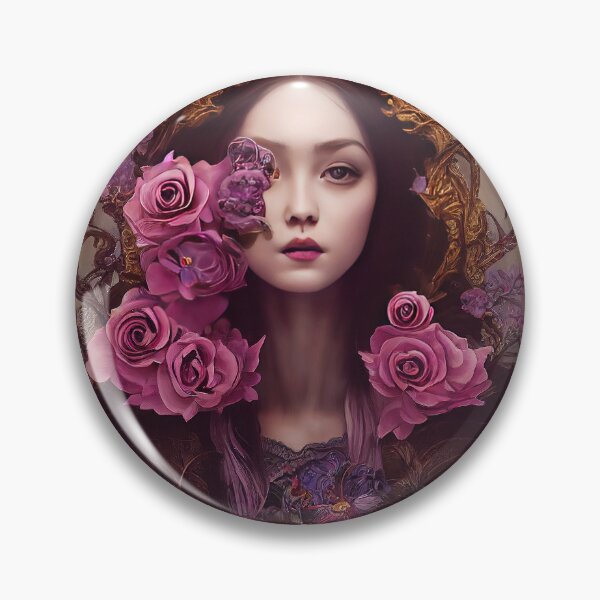 Item preview, portrait of rococo girls in flower designed and sold by tinkertailorart.