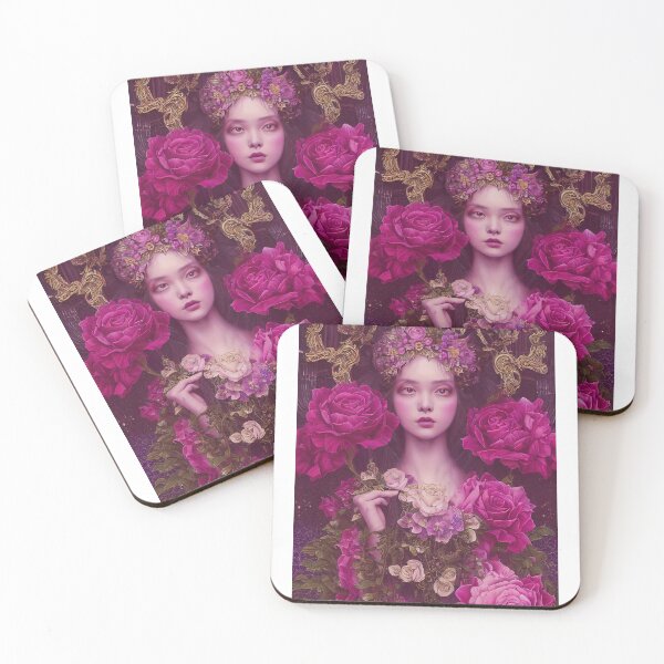 Item preview, portrait of rococo girls in flower designed and sold by tinkertailorart.