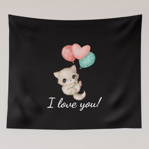 Item preview, I love you cute cat designed and sold by Kajleq.