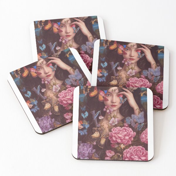 Item preview, portrait of rococo girls in flower designed and sold by tinkertailorart.