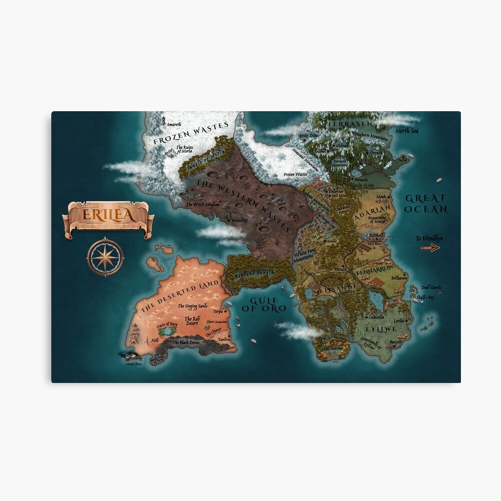 Erilea Map (TOG) Photographic Print