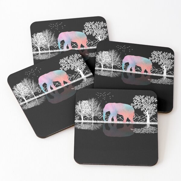 Item preview, Colorful Elephant Art Cute Elephant With trees And Mountain For Elephants Lover designed and sold by Thecitiesstore.
