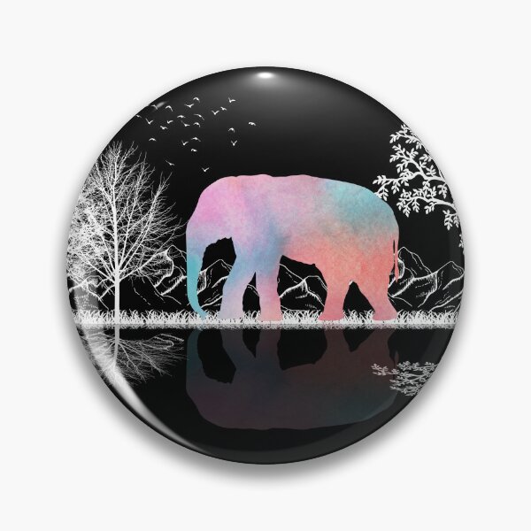 Item preview, Colorful Elephant Art Cute Elephant With trees And Mountain For Elephants Lover designed and sold by Thecitiesstore.