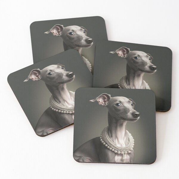 Item preview, portrait of italian-greyhound dog designed and sold by tinkertailorart.