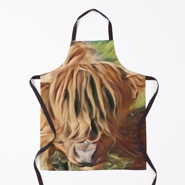 Item preview, Fluffy Hairy Highland cow head Highland cow face designed and sold by FarmsteadAcers.