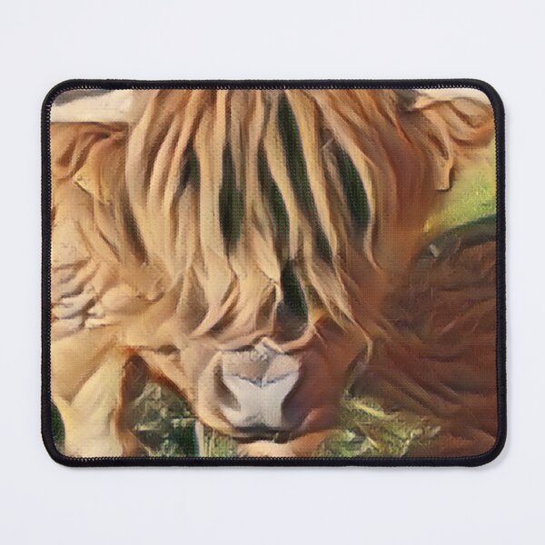 Item preview, Fluffy Hairy Highland cow head Highland cow face designed and sold by FarmsteadAcers.