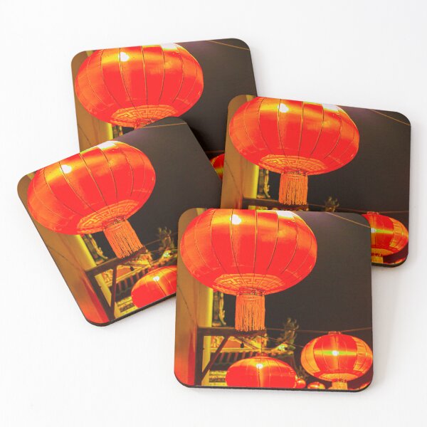 Item preview, Red lantern street lights for Chinese New Year SQ designed and sold by kall3bu.