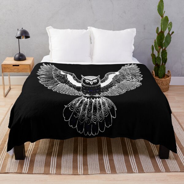 Item preview, Flying Owl drawing designed and sold by CottagePop.