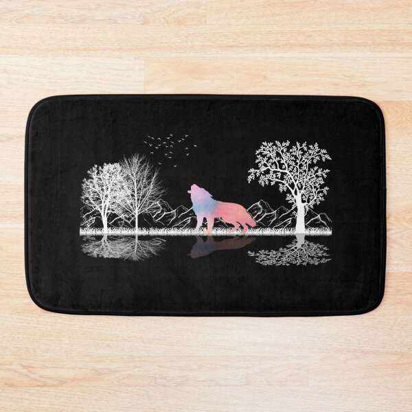 Item preview, Colorful Wolf Art Cute Wolf With Trees And Mountain For Wolves Lover  designed and sold by Thecitiesstore.