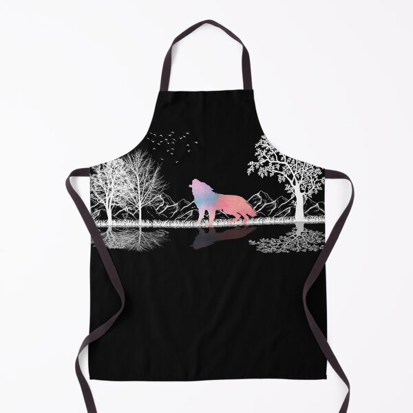 Item preview, Colorful Wolf Art Cute Wolf With Trees And Mountain For Wolves Lover designed and sold by Thecitiesstore.