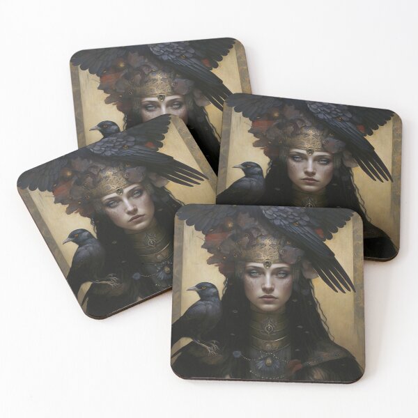 Item preview, Gothic Empress in Gold and Black with Raven designed and sold by Susan  Gallagher.