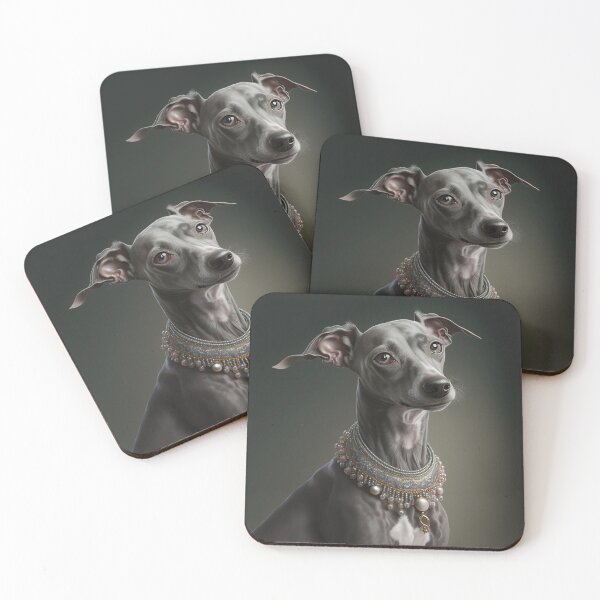 Item preview, portrait of italian-greyhound dog designed and sold by tinkertailorart.