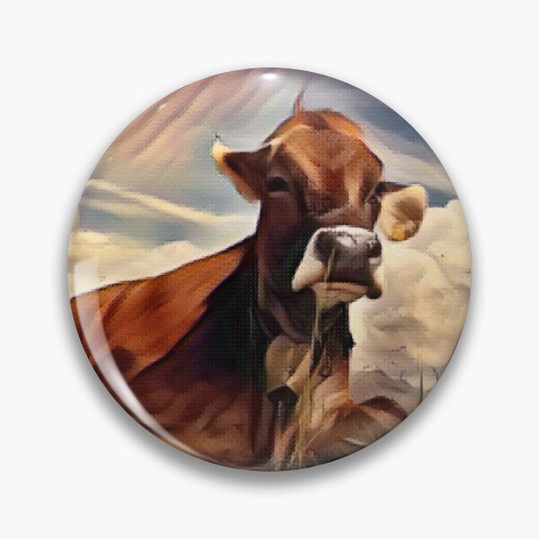 Item preview, Tired Farm Cow Resting Painting designed and sold by FarmsteadAcers.
