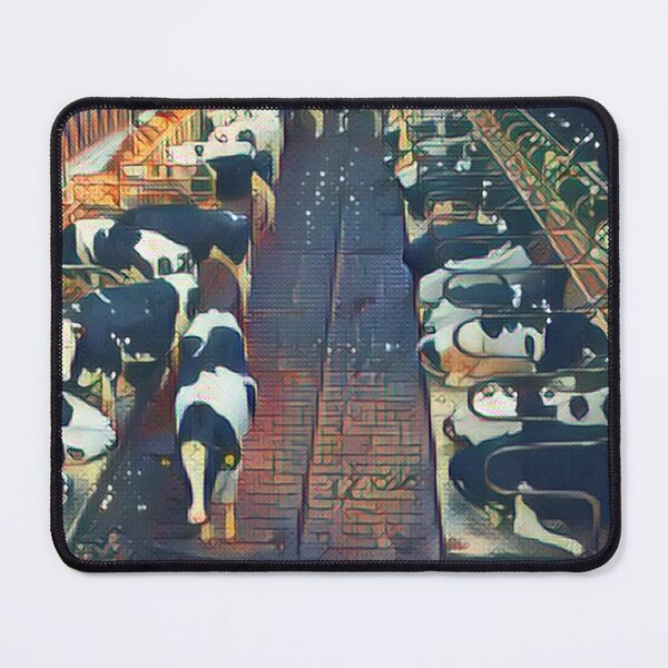 Item preview, Black and white dairy cows in the barn designed and sold by FarmsteadAcers.