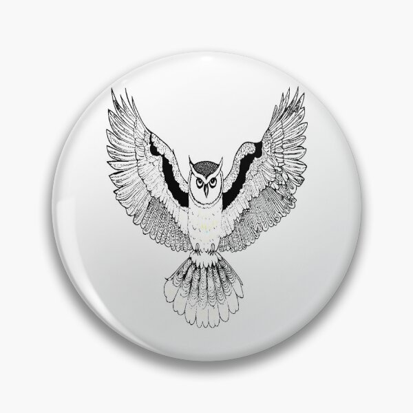 Item preview, Flying Owl drawing designed and sold by CottagePop.