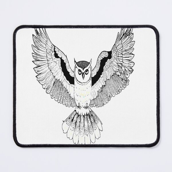 Item preview, Flying Owl drawing designed and sold by CottagePop.