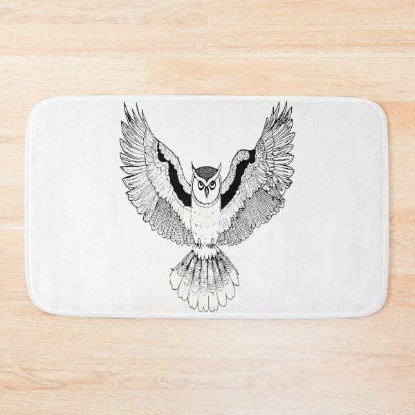 Item preview, Flying Owl drawing designed and sold by CottagePop.