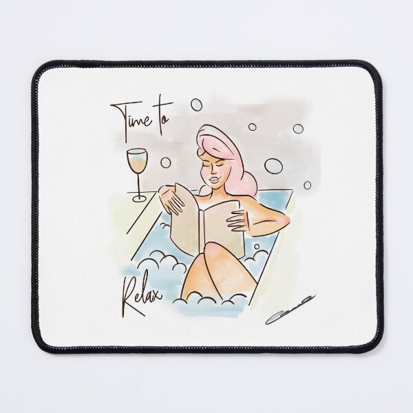 Item preview, Time to relax bath bubbles and wine designed and sold by Emhartart.