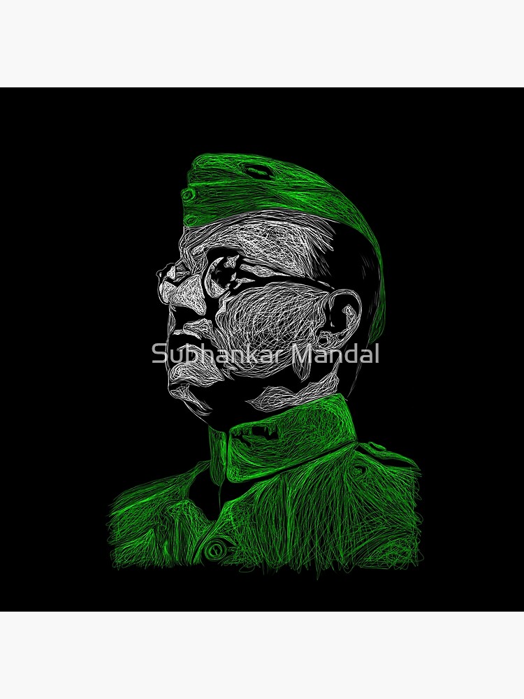 Netaji Subhas Chandra Bose Drawing with 500+3 dots | 23 January Special Drawing  Easy Step by Step - YouTube