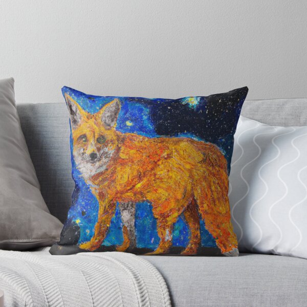 Item preview, Una pintura de un zorro al estilo de La noche estrellada. designed and sold by We-Rise.