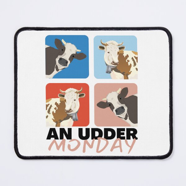 Item preview, An Udder Monday funny Cow puns Super cute cartoon cows designed and sold by FarmsteadAcers.