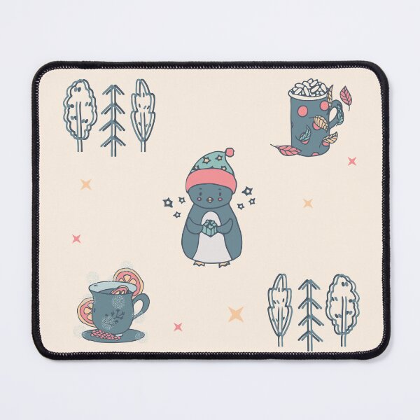 Item preview, Penguin, trees, mugs pattern designed and sold by picroom.