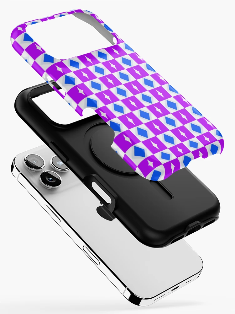 Thumbnail 2 of 4, iPhone Case, Purple chess pattern designed and sold by Work of art Shop.