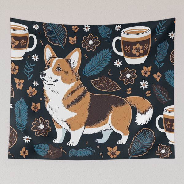 Item preview, Coffee and Corgi Design 4 designed and sold by Juliascutecornr.
