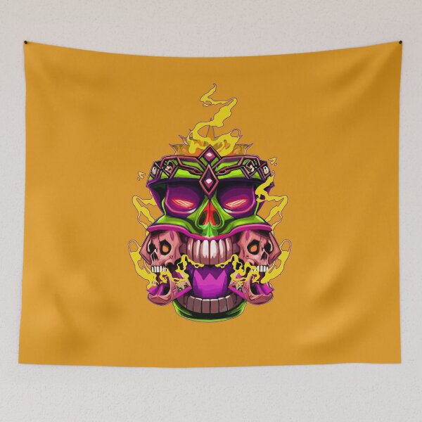 Item preview, Crazy Tiki Skull designed and sold by DistortedBrain.