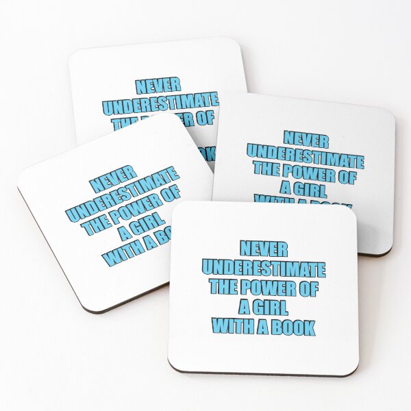 Item preview, NEVER UNDERESTIMATE THE POWER OF A GIRL WITH A BOOK designed and sold by Inspirationmotivation.