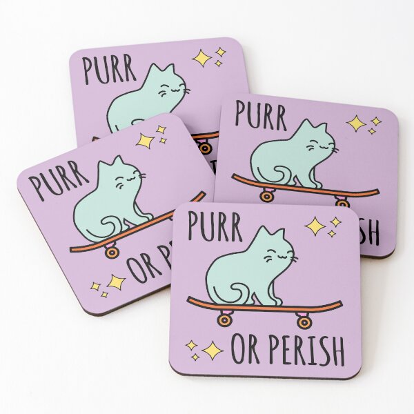 Item preview, Purr or Perish Cute & Cool Skater Cat Miaw designed and sold by electrovista.