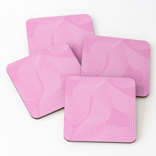 Item preview, White waves on clear pink stamp designed and sold by Darkshades.