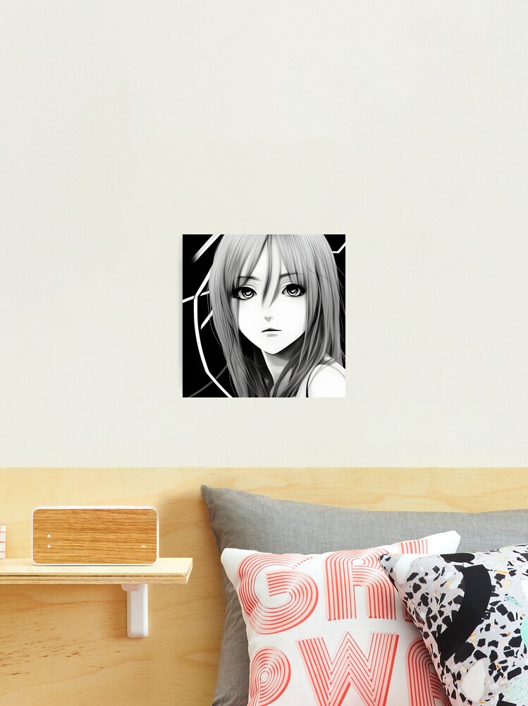 Beaux Animes Art Girl sketch in black and white Design  Poster for Sale by  Beauxanimes