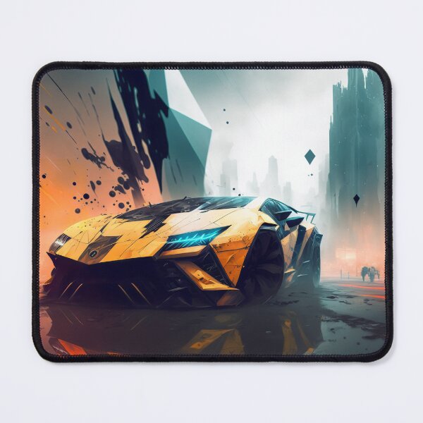 Item preview, Lamborghini yellow, abstract image designed and sold by Globuwear.