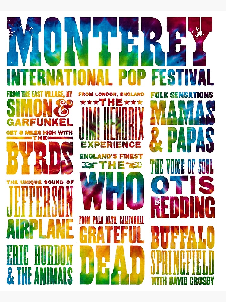 Monterey Pop Festival, Poster Art, Coral Blue Art Print by Thomas Pollart -  Fine Art America