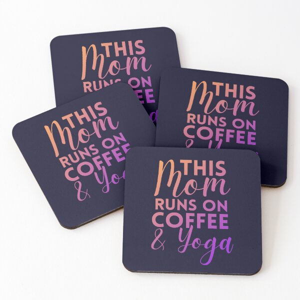 Item preview, This Mom Runs On Coffee And Yoga Retro designed and sold by SunfullyYours.