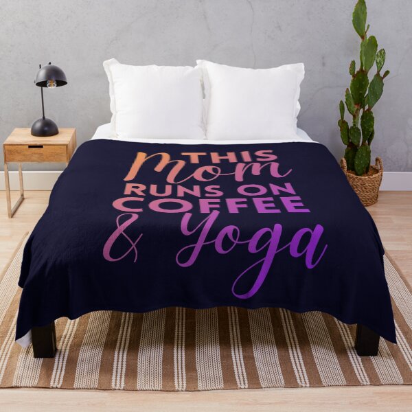 Item preview, This Mom Runs On Coffee And Yoga Retro designed and sold by SunfullyYours.