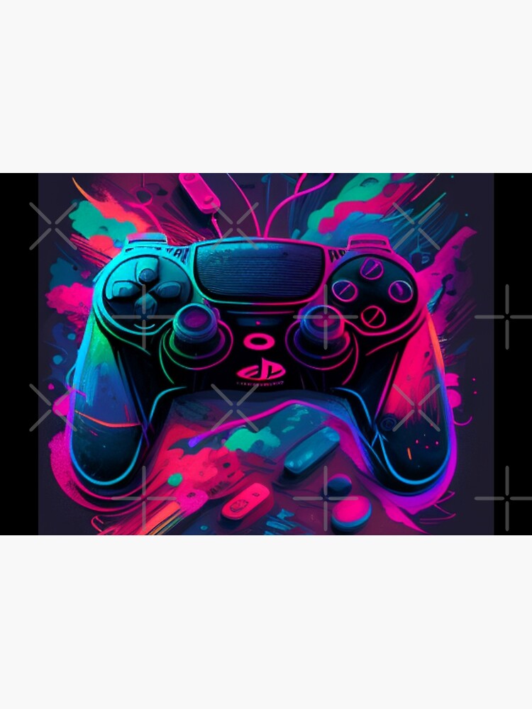 Gaming gamer controller games control pad red neon  Poster for Sale by  lukedwyerartist