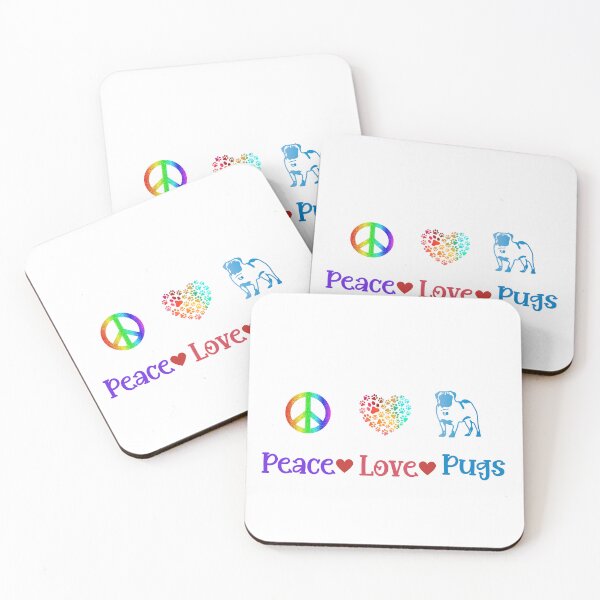 Item preview, Peace Love and Pugs.  Peace Love and Huskies. Peace Love and Canines  designed and sold by Doggymadness.