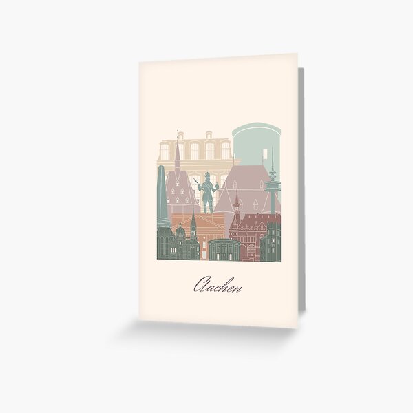 Item preview, Aachen, Germany, map skyline - 02 style designed and sold by Filippo Usai.