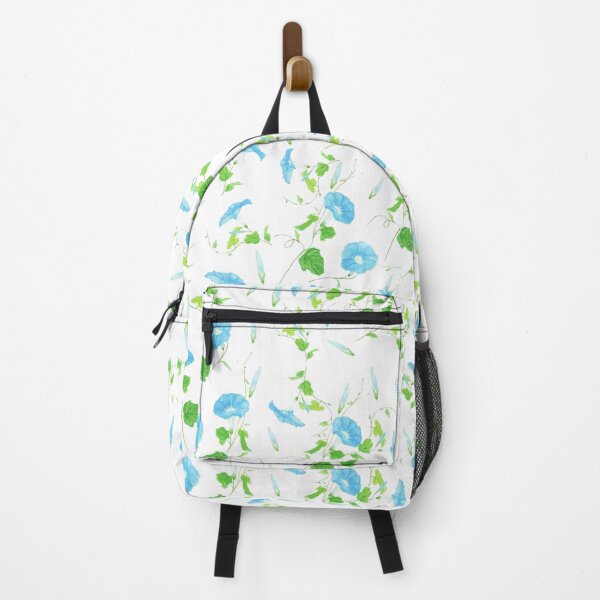 Item preview, blue morning glory flowers watercolor pattern hand painted  designed and sold by ColorandColor.