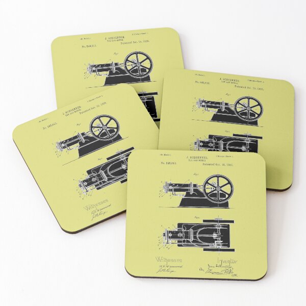 Item preview, 1895 J. Schoenner Toy Steam Engine Patent - For Light Background designed and sold by MoonglowGraphic.