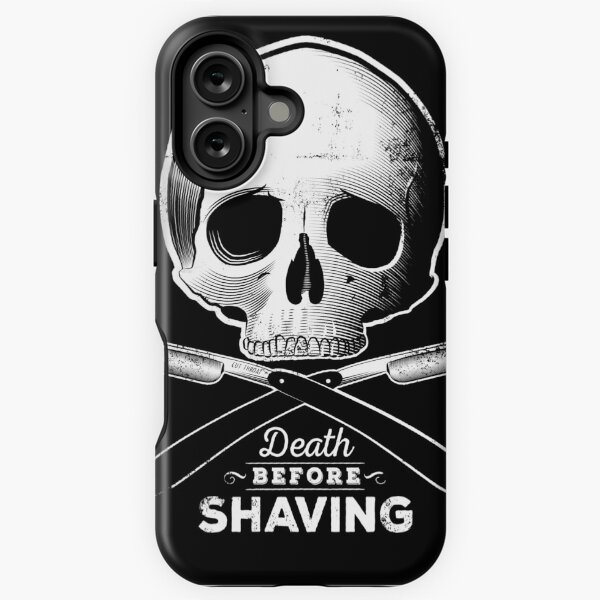 Item preview, Death before shaving – grunge white version designed and sold by GraficBakeHouse.