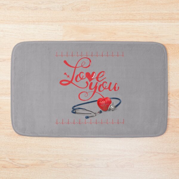 Item preview, Nurse and Doctor Heartline Stethoscope Love You Valentine's Day Design for doctors, nurses, LPN, PA and CNA designed and sold by tranquilbeach.