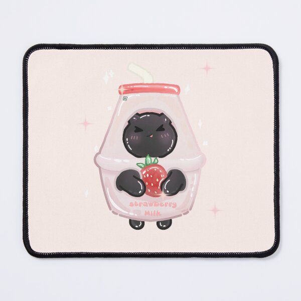 Item preview, Cute black cat strawberry milk bottle designed and sold by Loveartse.