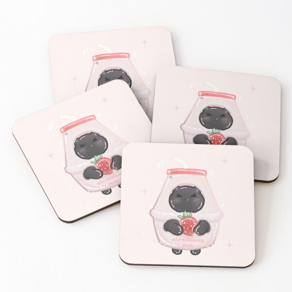 Item preview, Cute black cat strawberry milk bottle designed and sold by Loveartse.